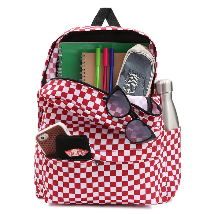 Vans Bags and Backpacks Women Old Skool Check Backpack Red