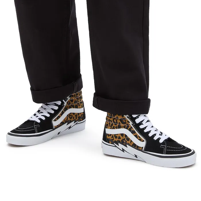 Vans Classics Men Leopard Sk8Hi Bolt Shoes Black