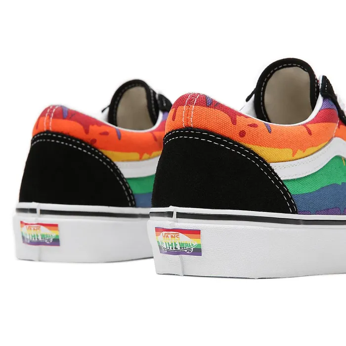 Vans Classics Men Rainbow Drip Old Skool Shoes Black Multicolour