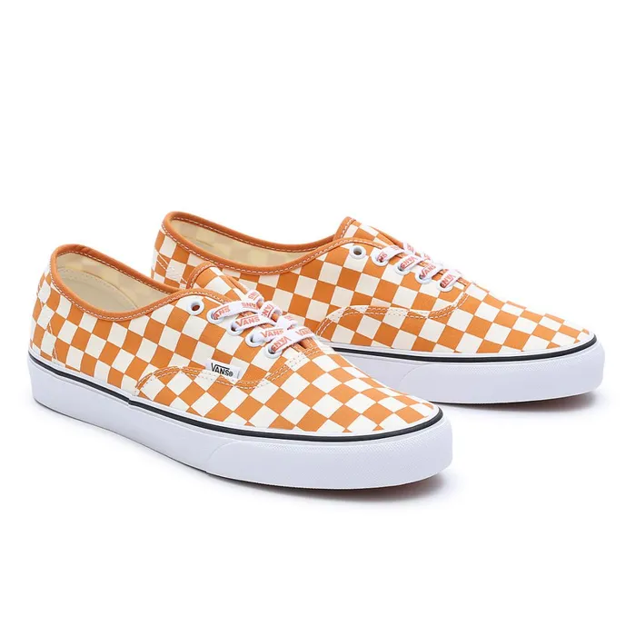Vans Classics Women Check Authentic Shoes White Orange