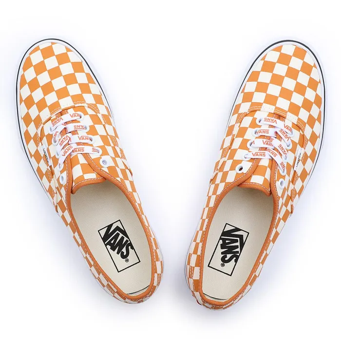 Vans Classics Women Check Authentic Shoes White Orange