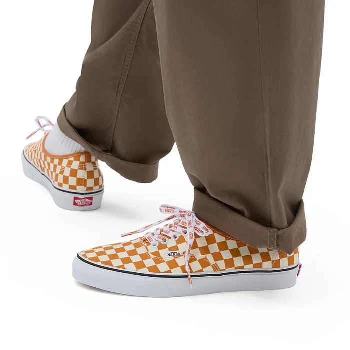 Vans Classics Women Check Authentic Shoes White Orange