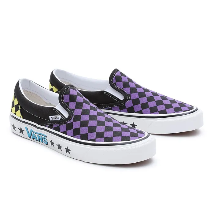 Vans Classics Women Diamond Check Classic SlipOn 98 DX Shoes Purple