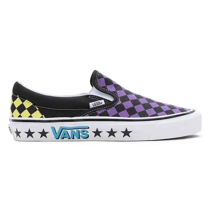 Vans Classics Women Diamond Check Classic SlipOn 98 DX Shoes Purple