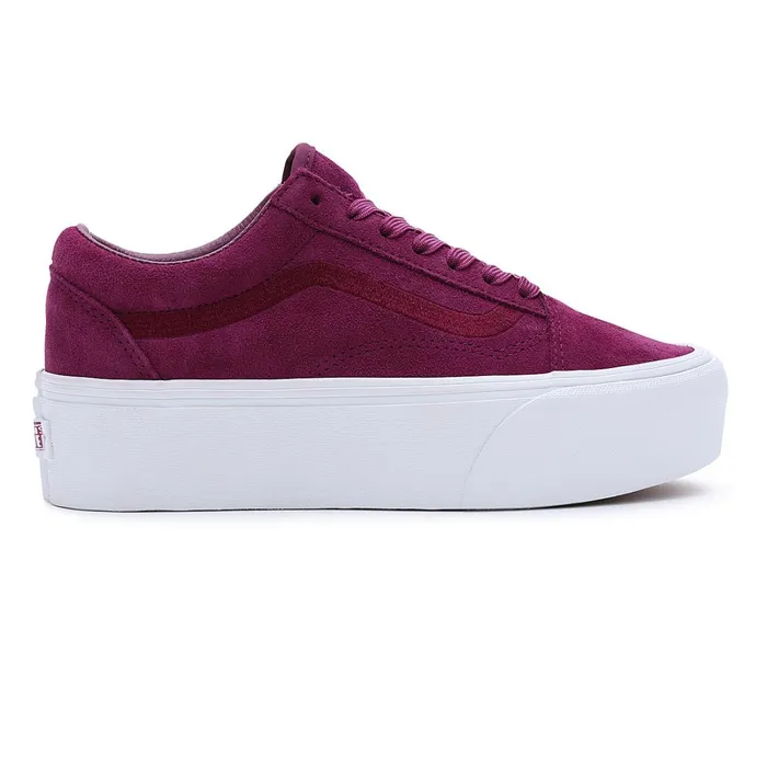 Vans Classics Women Old Skool Stackform Mono Embroidery Shoes Purple