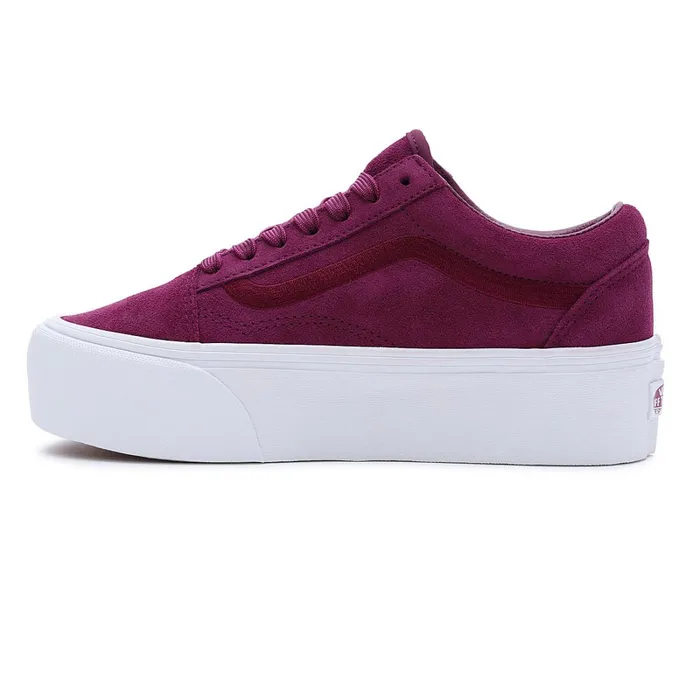 Vans Classics Women Old Skool Stackform Mono Embroidery Shoes Purple
