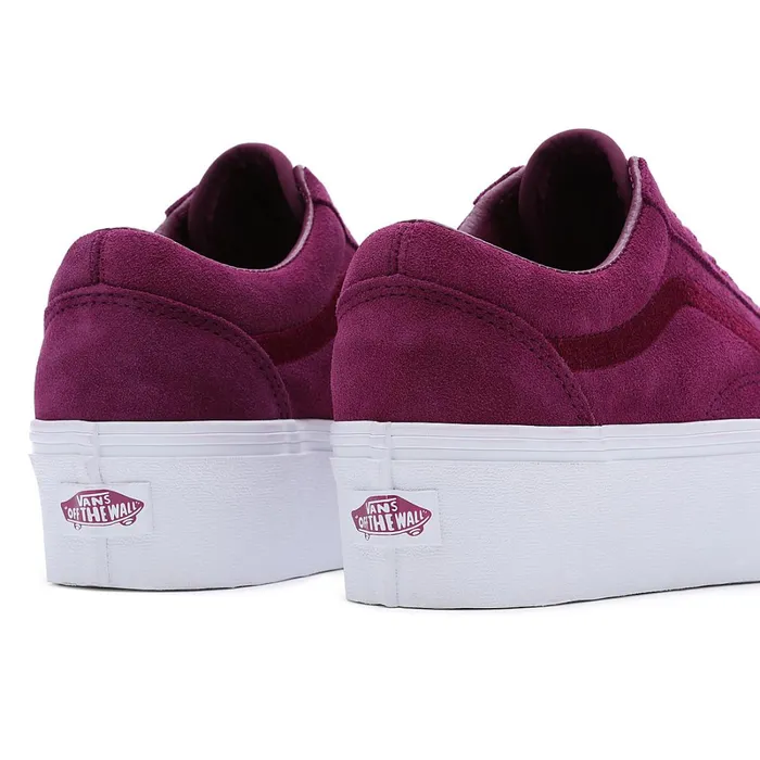 Vans Classics Women Old Skool Stackform Mono Embroidery Shoes Purple