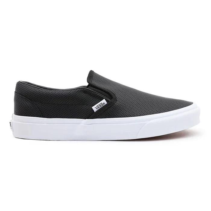 Vans Classics Women Perf Leather Classic SlipOn Shoes Black