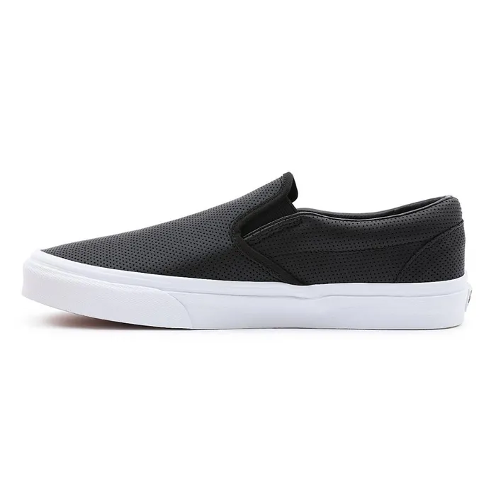 Vans Classics Women Perf Leather Classic SlipOn Shoes Black