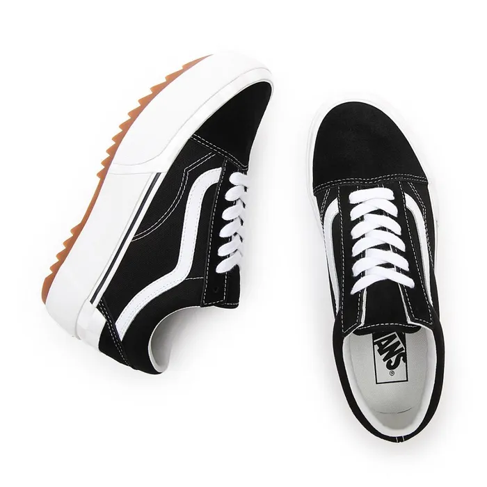 Vans Classics Women SuedeCanvas Old Skool Stacked Shoes Black