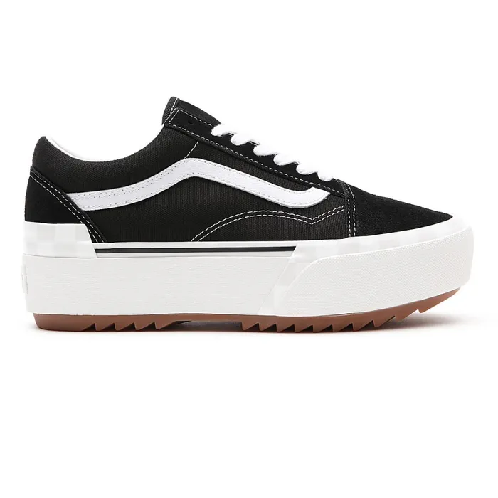 Vans Classics Women SuedeCanvas Old Skool Stacked Shoes Black