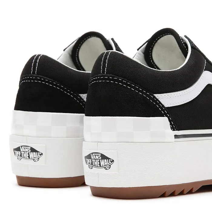 Vans Classics Women SuedeCanvas Old Skool Stacked Shoes Black