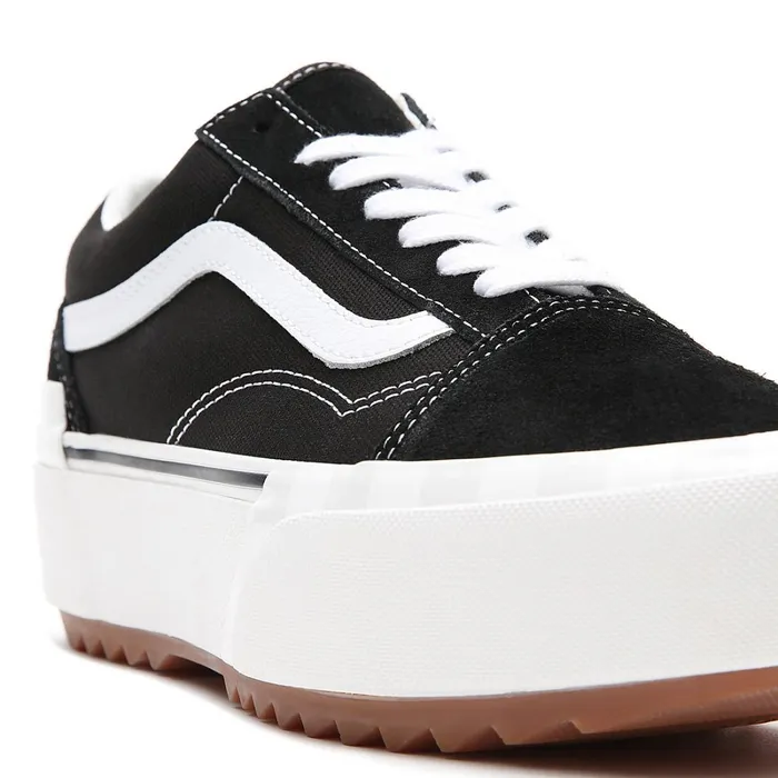 Vans Classics Women SuedeCanvas Old Skool Stacked Shoes Black