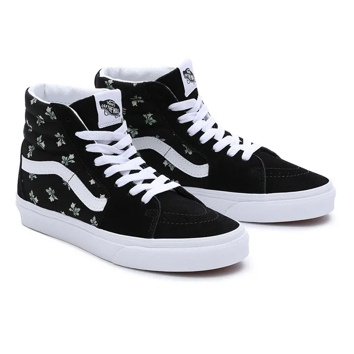 Vans HiTop Shoes Men Floral Sk8Hi Shoes Black