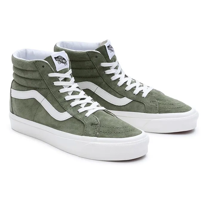 Vans HiTop Shoes Men Pig Suede Sk8Hi 38 DX Shoes Green