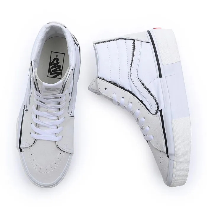 Vans HiTop Shoes Men Sk8Hi Reconstruct Shoes White