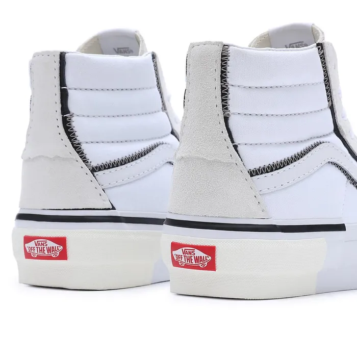 Vans HiTop Shoes Men Sk8Hi Reconstruct Shoes White