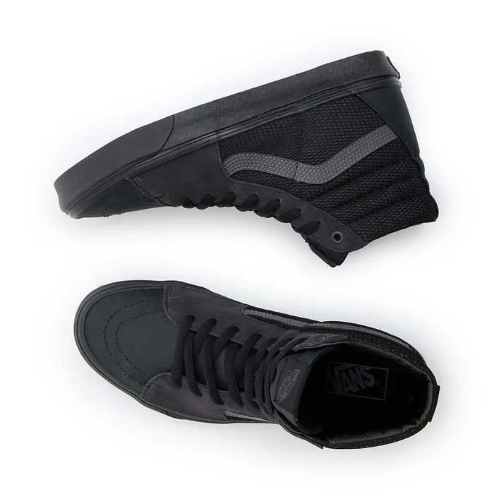 Vans HiTop Shoes Women Ballistic Mix Sk8Hi Shoes Black