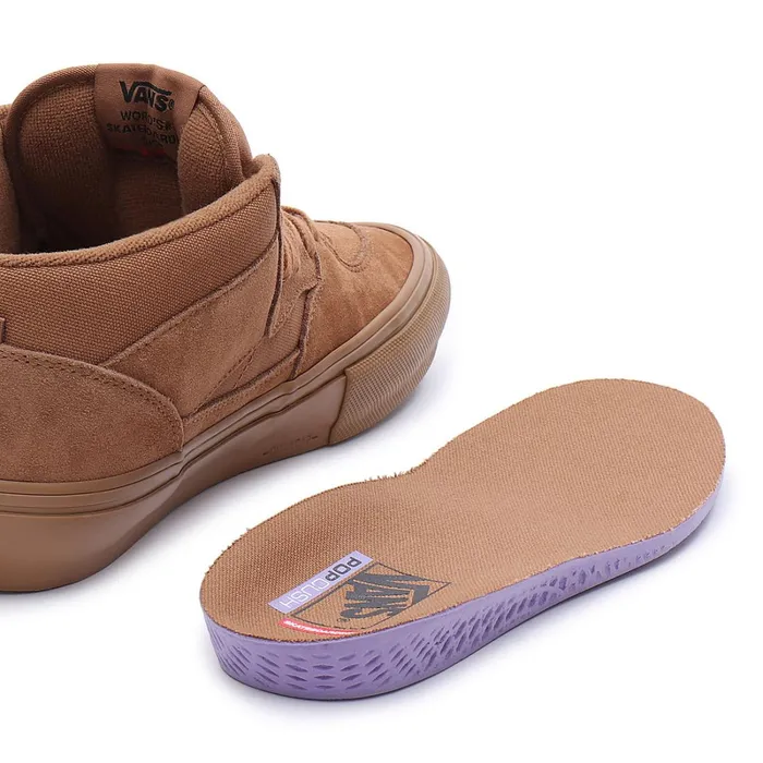 Vans HiTop Shoes Women Skate Half Cab Shoes Brown