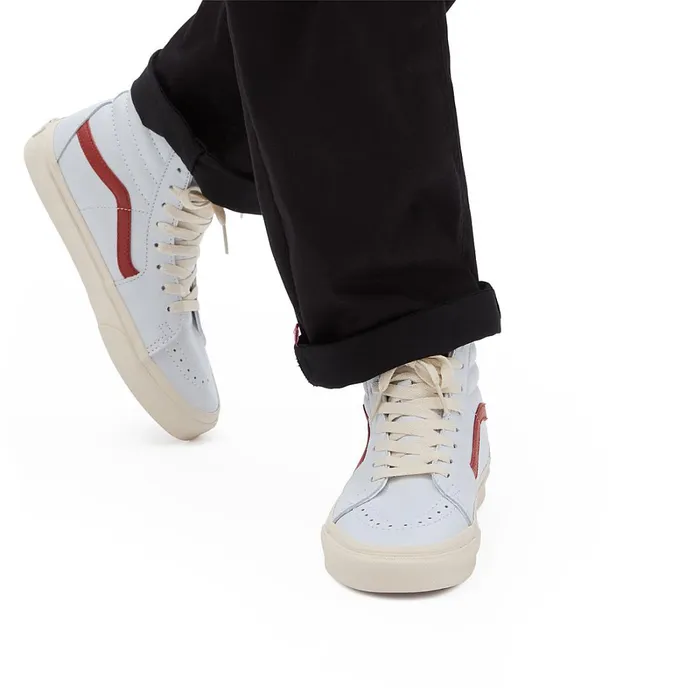Vans HiTop Shoes Women Vintage Pop Sk8Hi Shoes Red
