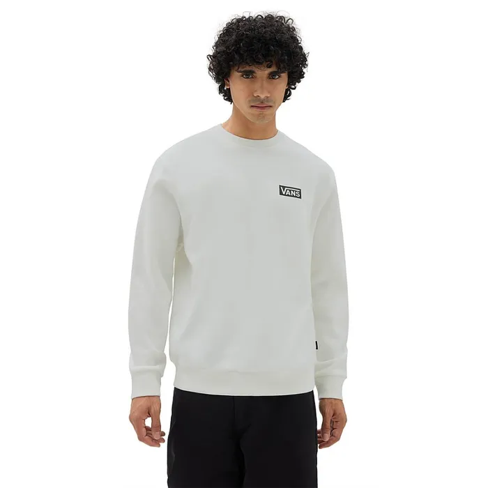 Vans Hoodies and Sweatshirts Men Relaxed Fit Crew Sweatshirt White