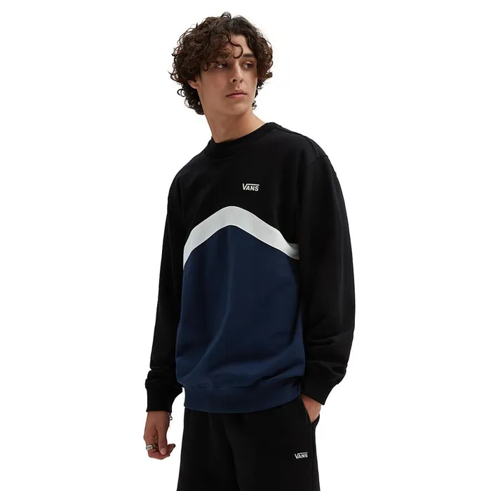 Vans Hoodies and Sweatshirts Men Sidestripe Block Crew Sweatshirt Blue