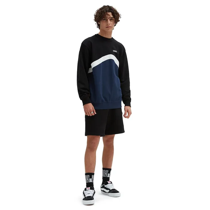 Vans Hoodies and Sweatshirts Men Sidestripe Block Crew Sweatshirt Blue