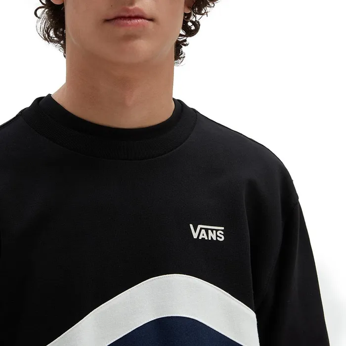 Vans Hoodies and Sweatshirts Men Sidestripe Block Crew Sweatshirt Blue