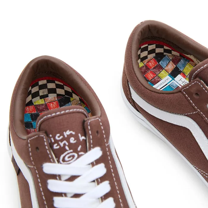 Vans Lowtop Shoes Men Skate Old Skool X Nick Michel Shoes Brown