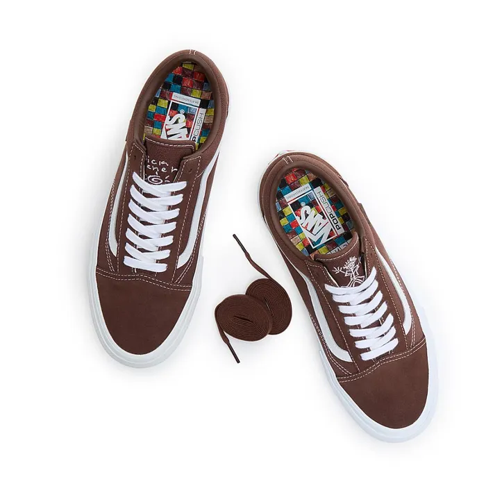 Vans Lowtop Shoes Men Skate Old Skool X Nick Michel Shoes Brown