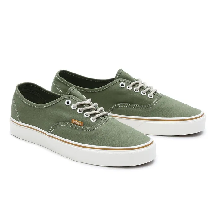 Vans Lowtop Shoes Women Authentic Embroidered Check Shoes Green