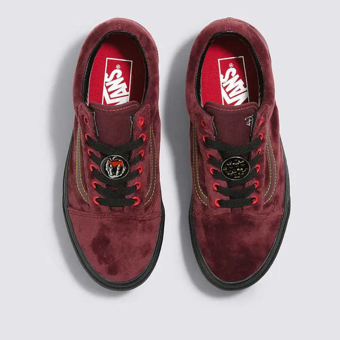 Vans Lowtop Shoes Women Disney X Old Skool Stackform Shoes Red
