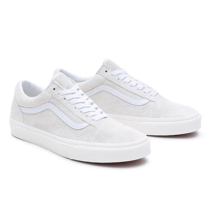 Vans Lowtop Shoes Women Pig Suede Old Skool Shoes White