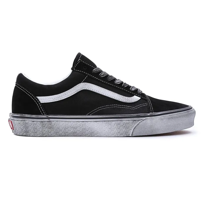 Vans Lowtop Shoes Women Stressed Old Skool Shoes Black