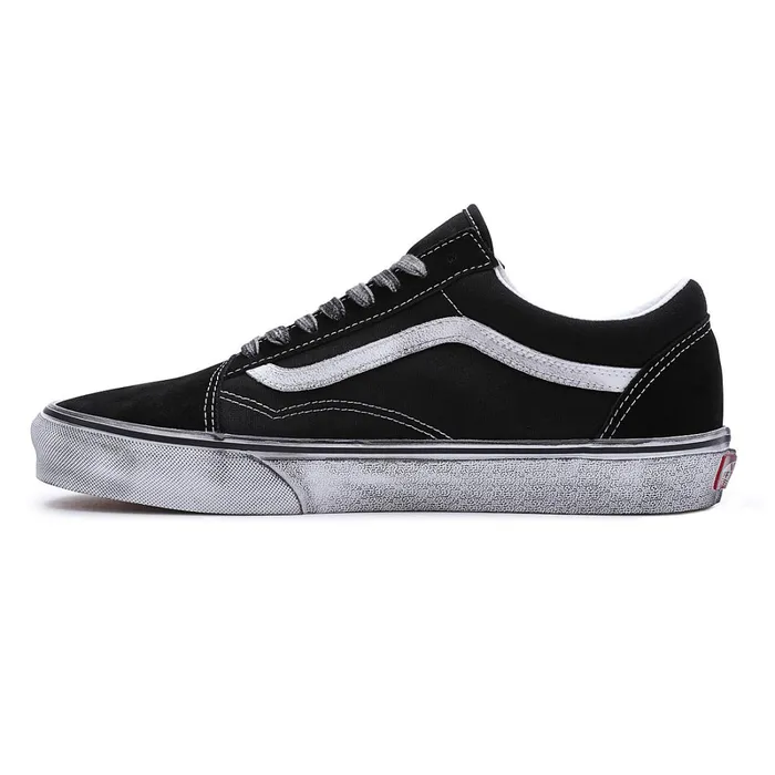 Vans Lowtop Shoes Women Stressed Old Skool Shoes Black