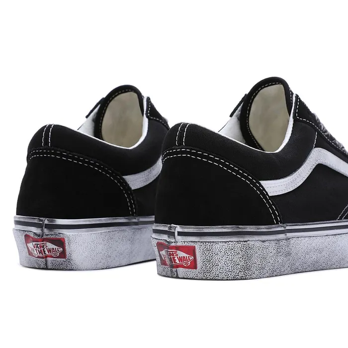 Vans Lowtop Shoes Women Stressed Old Skool Shoes Black