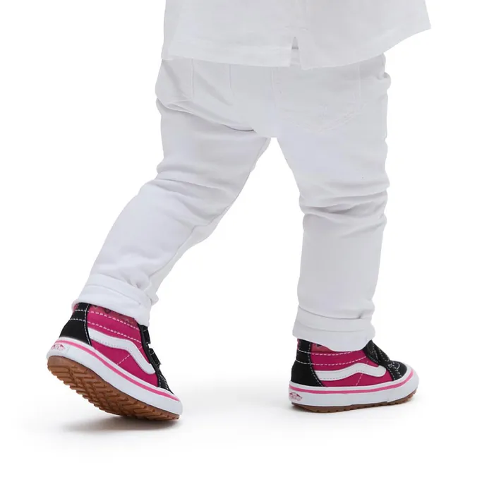 Vans MTE Shoes Kids Toddler Paisley Sk8Mid Reissue MTE1 Hook And Loop Shoes 14 Years Black Pink