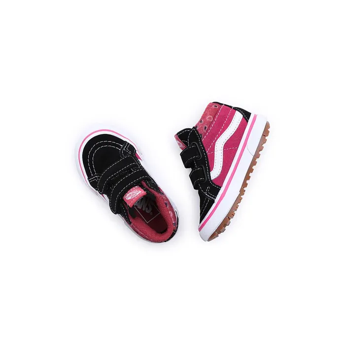Vans MTE Shoes Kids Toddler Paisley Sk8Mid Reissue MTE1 Hook And Loop Shoes 14 Years Black Pink