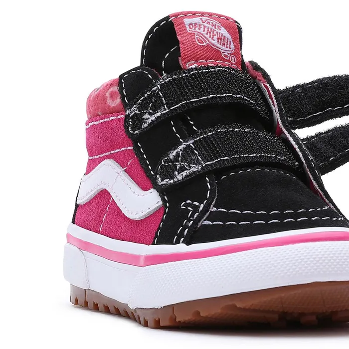 Vans MTE Shoes Kids Toddler Paisley Sk8Mid Reissue MTE1 Hook And Loop Shoes 14 Years Black Pink