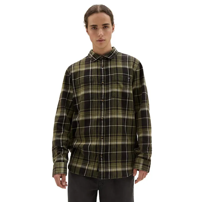Vans Shirts Men Peddington Long Sleeve Woven Shirt Black