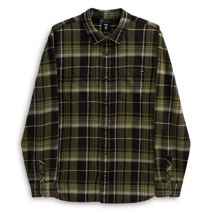 Vans Shirts Men Peddington Long Sleeve Woven Shirt Black