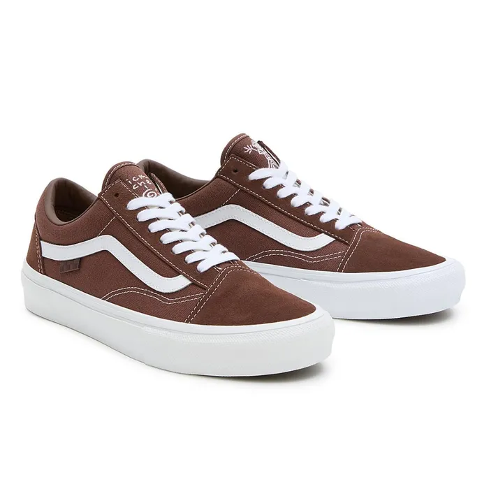 Vans Skate Shoes Men Skate Old Skool X Nick Michel Shoes Brown