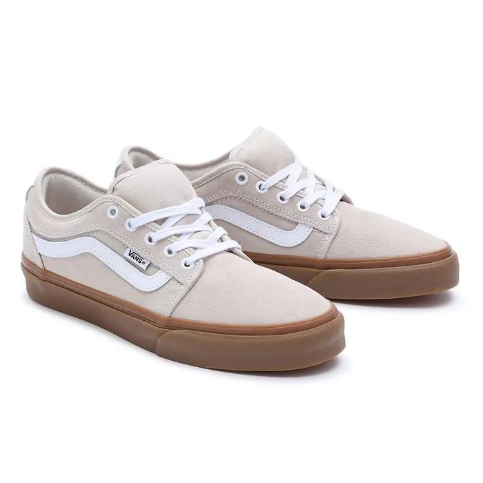 Vans Skate Shoes Women Chukka Low Sidestripe Shoes Beige