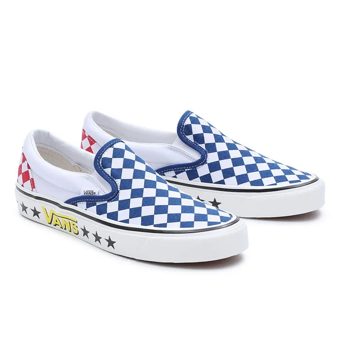 Vans Slipon Shoes Men Diamond Check Classic SlipOn 98 DX Shoes Blue