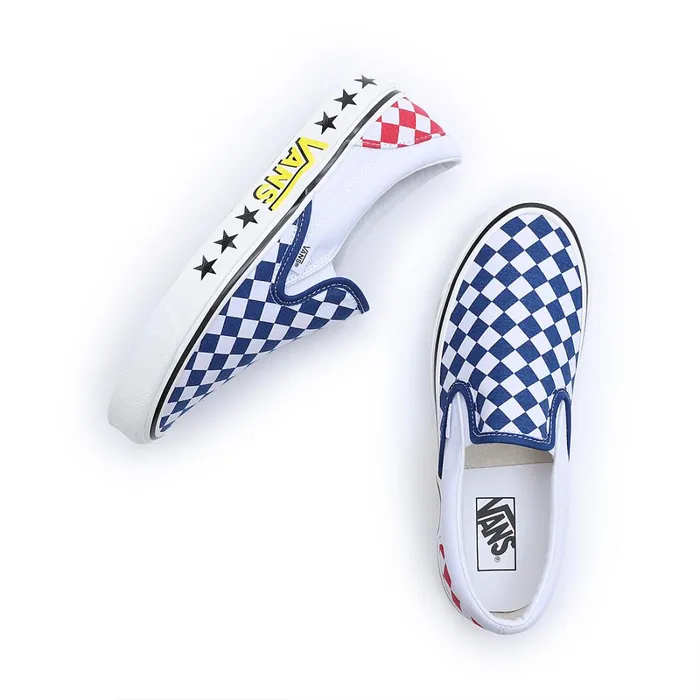 Vans Slipon Shoes Men Diamond Check Classic SlipOn 98 DX Shoes Blue