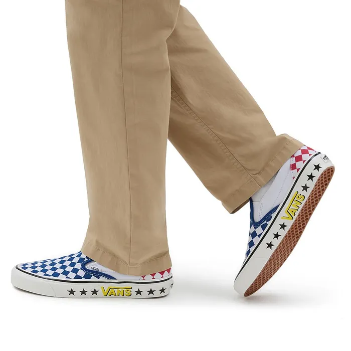Vans Slipon Shoes Men Diamond Check Classic SlipOn 98 DX Shoes Blue