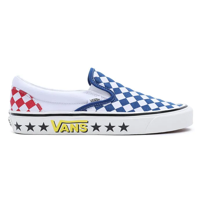 Vans Slipon Shoes Men Diamond Check Classic SlipOn 98 DX Shoes Blue