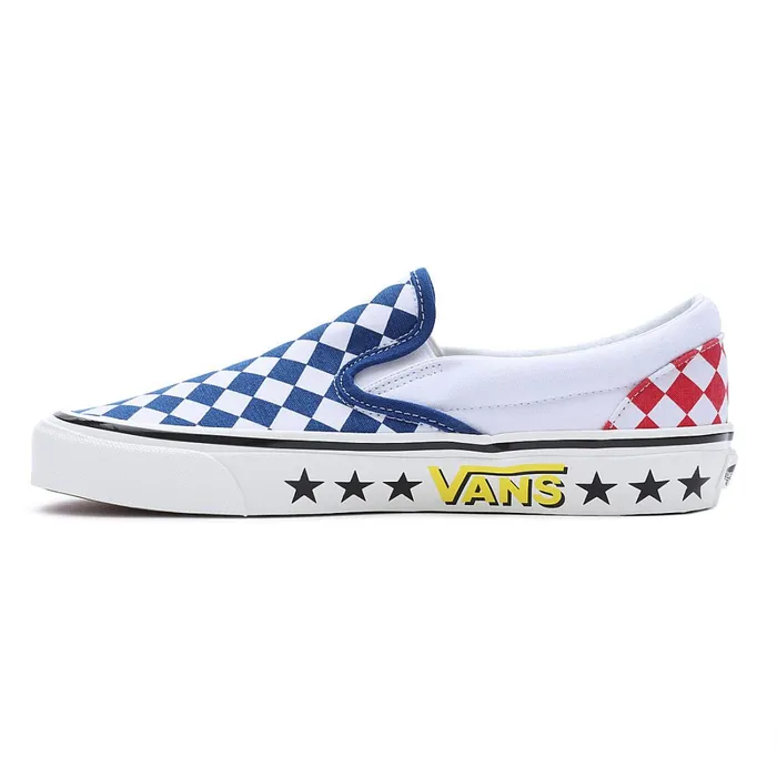 Vans Slipon Shoes Men Diamond Check Classic SlipOn 98 DX Shoes Blue