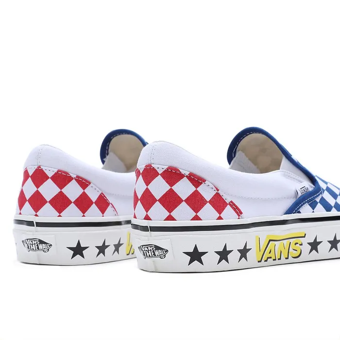 Vans Slipon Shoes Men Diamond Check Classic SlipOn 98 DX Shoes Blue