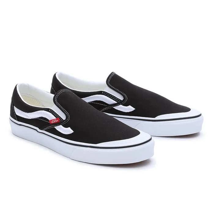Vans Slipon Shoes Women Classic SlipOn 138 Sidestripe Shoes Black